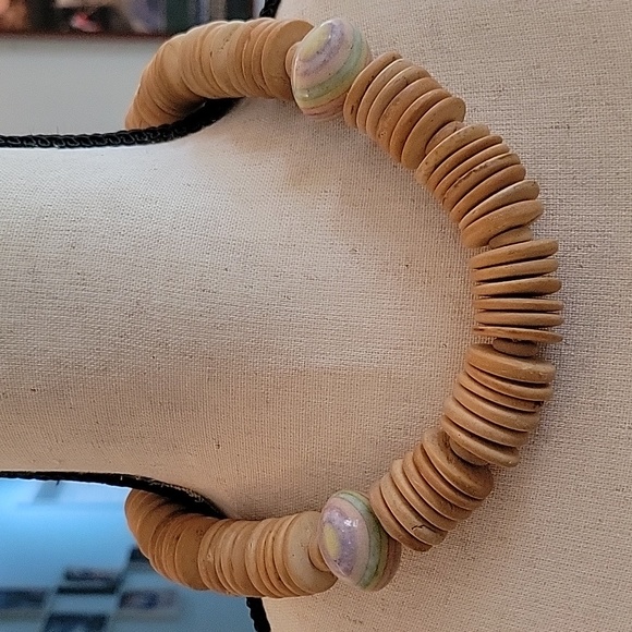 Wooden Boho Necklace - Picture 1 of 3